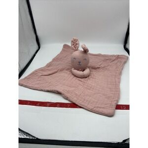 Carters Child of Mine Pink Bunny Muslin Lovey Security Blanket 12x12 SAR549255
